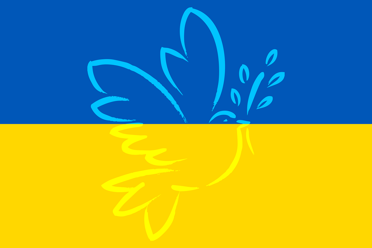 pb ukraine flaggetaube